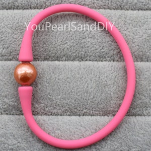 2pcs-Edison Pearl Bracelet,18 Colors Silicone Wristband For Women/Girl,Stretch Waterproof Silicone Rubber Bracelet,Bridal Jewelry,Gift -W079