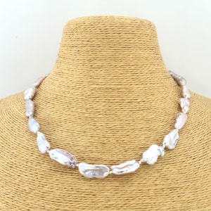 Natural Purple Freshwater Biwa Pearl Necklace,Stick Pearl Necklace,Real Pearl Necklace,Natural Pearl Choker,Wedding Necklace,Pearl Jewelry
