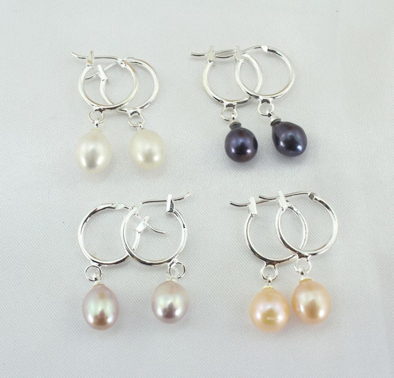 Peach Chandelier Earrings with Dyed Cultured Freshwater Pearls and Shell Dangles Sterling Silver Peach Chandelier Earrings with Dyed Cultured Freshwater Pearls and Shell Dangles Sterling Silver