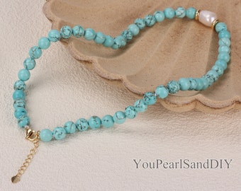 Collane Con Turchese Naturale - Fiori Di Lillà - Foto 3