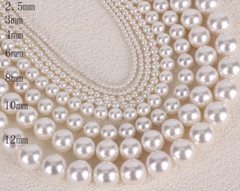 Perline Di Conchiglia Naturale Perle Di Conchiglia Bianca - Foto 5