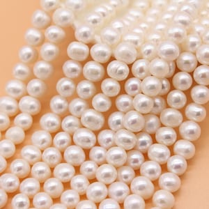 7-8mm White Natural Pearls,Natural Potato Freshwater Pearls,Loose Pearls Beads For DIY Necklace,Wedding Pearls,Pearl Supply,Gifts-58-59pcs