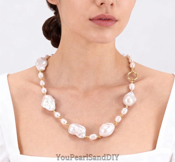 Elegant White Pearl Beaded Necklace Amazon.com: 36PCS Faux Pearl Necklace Bulk-31.5 Inch 7mm  main image 3
