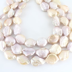 16-18mm High Luster Natural Pink Purple Freshwater Pearl,Loose Pearl Beads Supply,Irregular Coin Pearl Beads,Pearl For DIY Earrings/Necklace