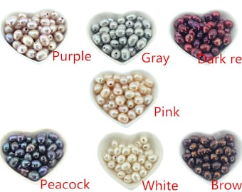 10-11mm Large Hole Pearls,2.2MM Hole Genuine Freshwater Pearls,Potato Oval Pearls,Loose Pearls Supply,Wholesale Pearls,Jewelry Making,DIY