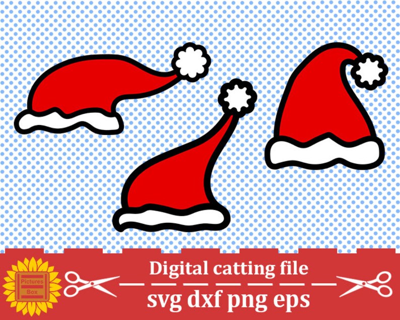 Download Santa Hats Svg Christmas Hats Svg Christmas Svg Santa Svg Etsy PSD Mockup Templates