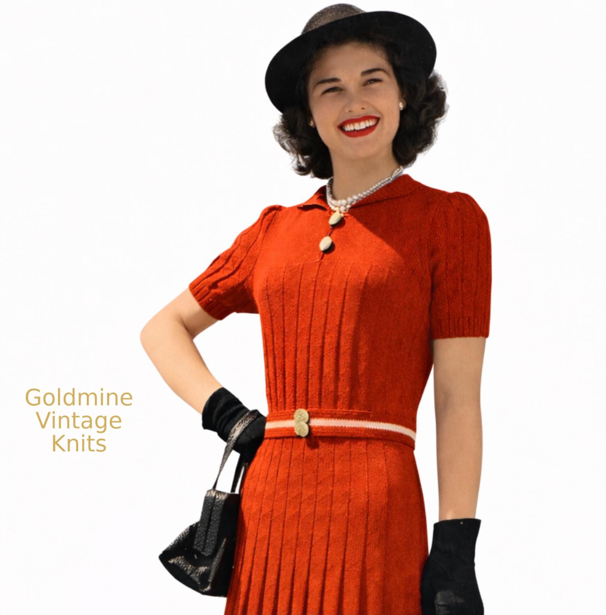 Pleated Knit Dress - Etsy