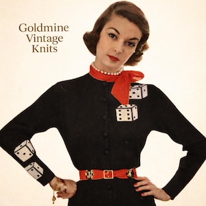 1952 Cardigan Knitting Pattern PDF | Vintage 1950s Button Down Cardigan | Instant Download