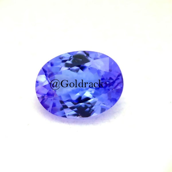 2.88 Ctw AAA Birthstone Top Quality Natural Blue Tanzanite (Ovl 8x10MM) Faceted Excellent Cut Loose Gemstone Tanzanite Jewelry