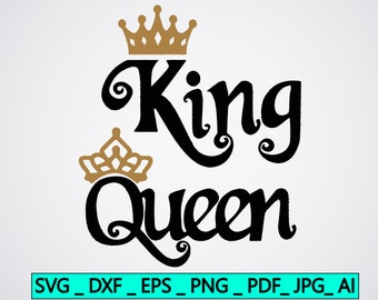 Download King and queen svg | Etsy