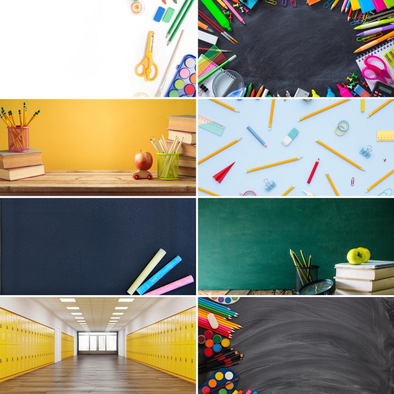 SCHOOL Zoom Background for teacher Backdrop for online Etsy