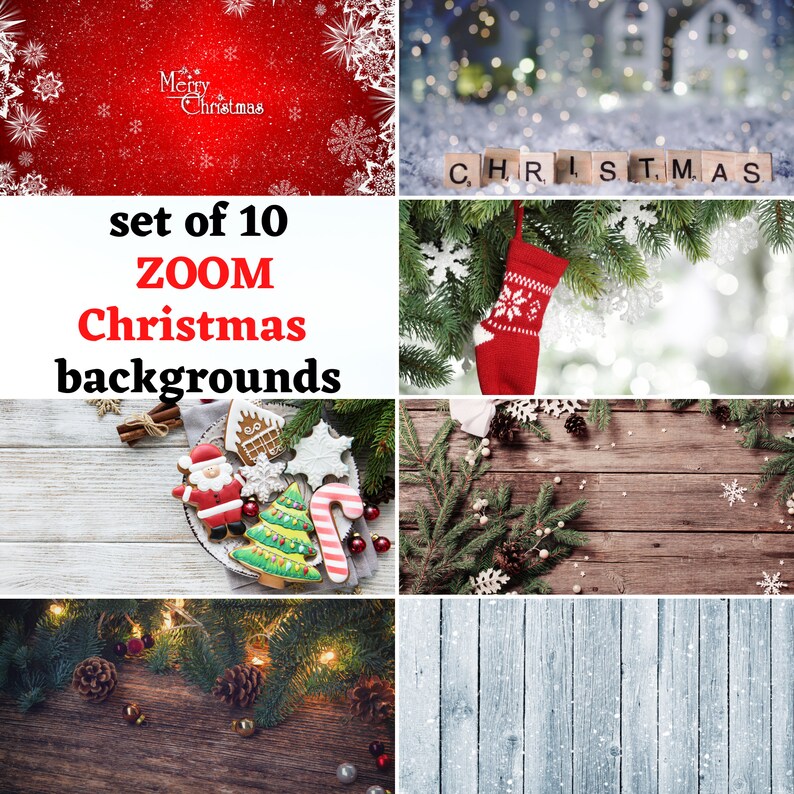 CHRISTMAS Zoom Background Backdrop for online meeting and | Etsy