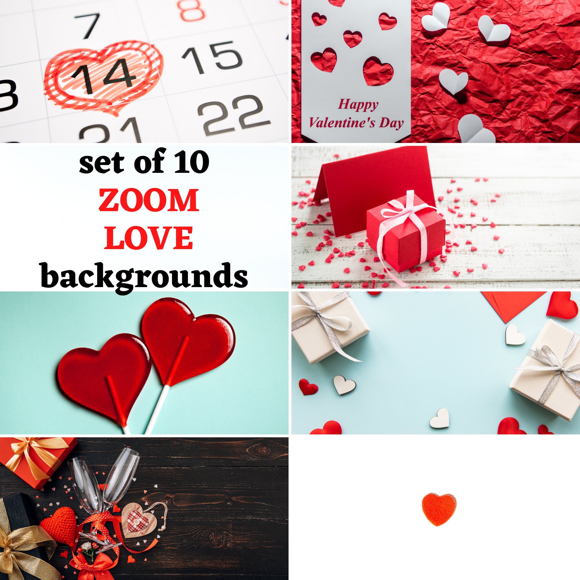 Romantic LOVE Zoom Background Backdrop for online meeting and Etsy
