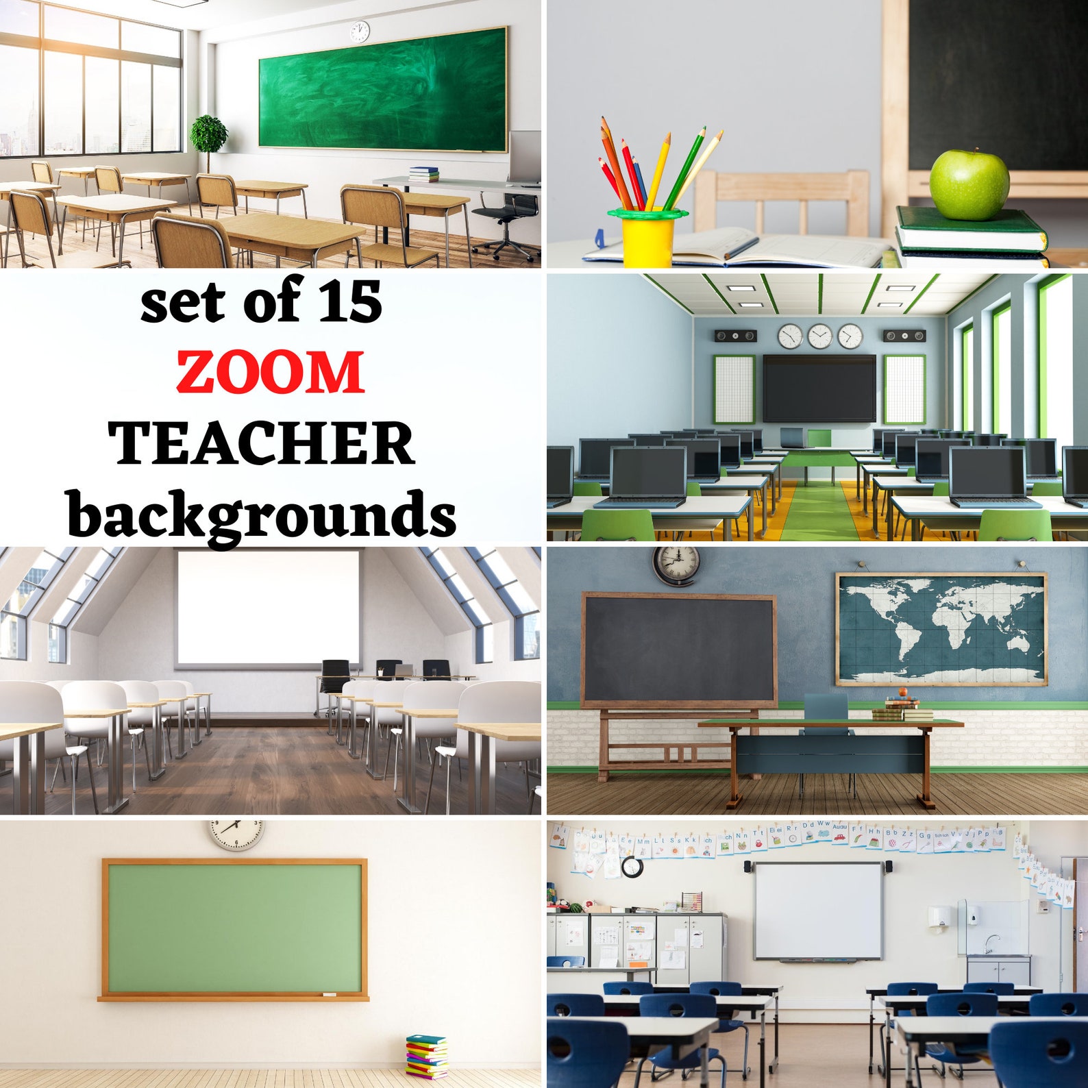 Zoom Background SCHOOL Backdrop for online meeting and video Etsy