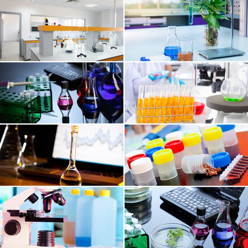 LAB Zoom Background SCHOOL Backdrop for Online Virtual Digital Etsy