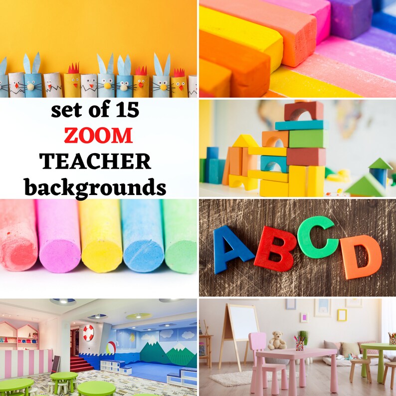 KINDERGARTEN Zoom Background SCHOOL Backdrop for Online Etsy Ireland