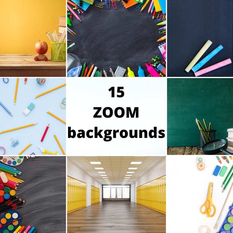 Zoom Background SCHOOL Backdrop for Online Virtual Digital Etsy
