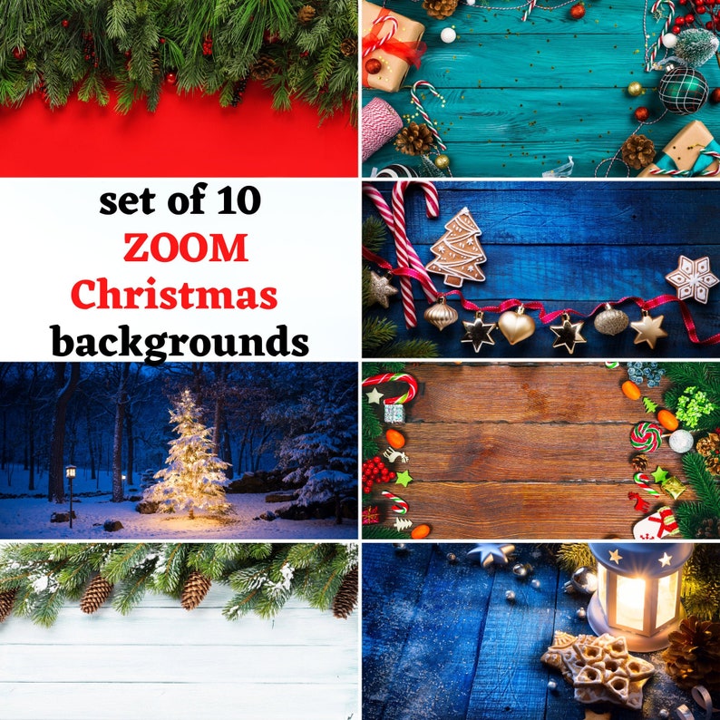 Zoom Background CHRISTMAS Backdrop for online meeting and | Etsy