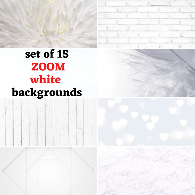 WHITE Zoom Background Backdrop for Online Meeting and Video | Etsy