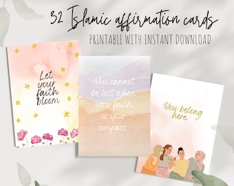 Islamic affirmation cards, Muslim affirmations, Islamic resources, Positive affirmations for Muslims, affirmations for Muslims