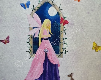 Fairy Art Print, Connect with Nature, Print of my Original Artwork, Fairy Print, Fairy Wall Art