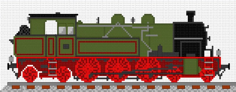 Lokomotive BR 78 KWStB cross stitch template image 2