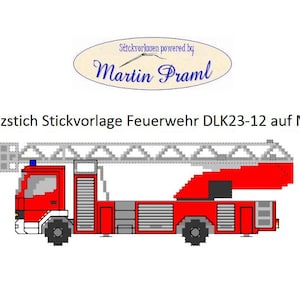 Brandweer draailadder DLK23-12 - kruissteekpatroon - kruissteeksjabloon