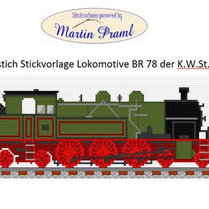 Lokomotive BR 78 KWStB cross stitch template image 1