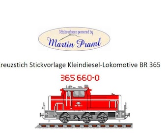 Locomotive diesel locomotive BR 365 - cross stitch template - cross stitch template