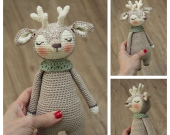 Baby, gift, birth gift, reindeer, crocheted, cuddly toy, Matilda, fawn, crochet toy