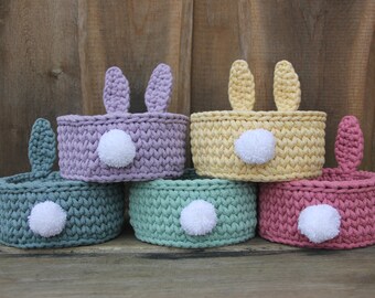 Bunny basket Easter basket Crochet basket Easter basket Easter decoration