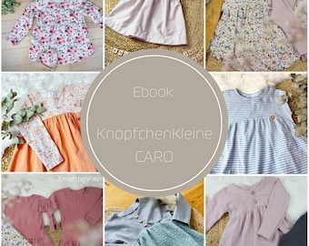 KnoepfchenKleine CARO, Schnittmuster, Ebook, Pattern, sewingpattern, Beamer, projector, Gr. 74-116, Kinderkleidung, Mädchen, girly, Tunika