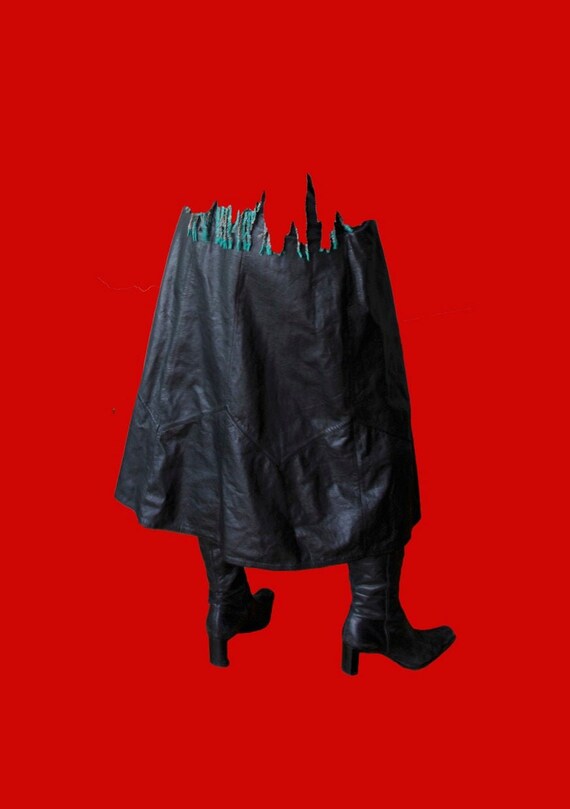 Full leather vintage skirt