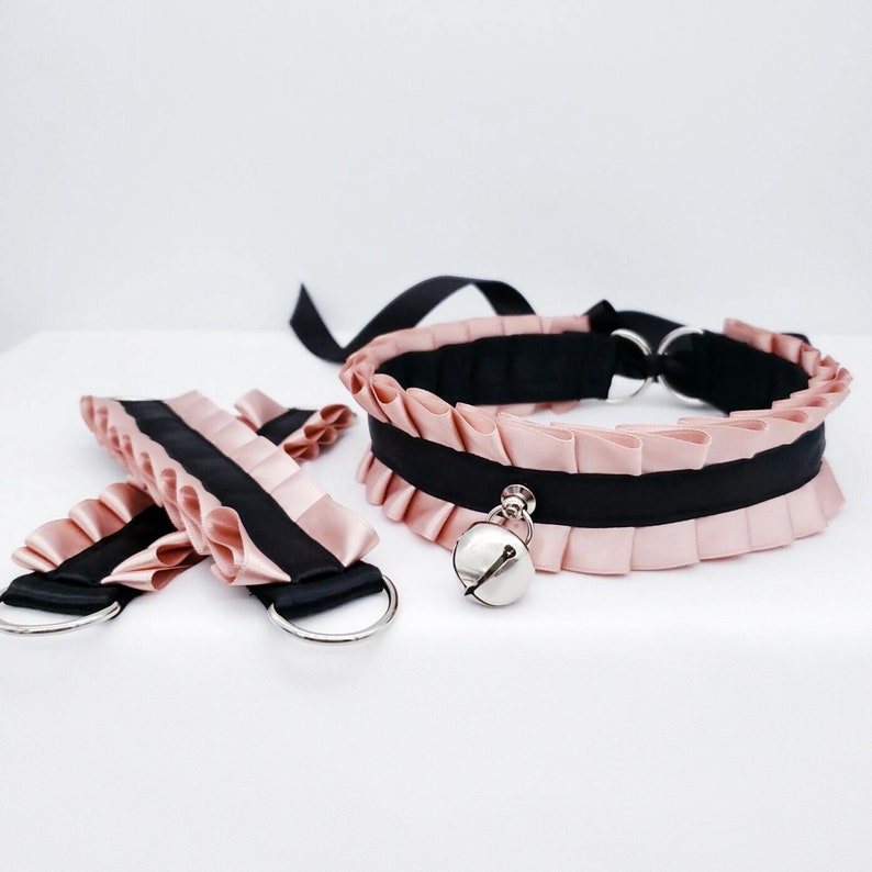 Fully Lined Luxury Kitten Play Collar and Cuffs Pet Play Etsy