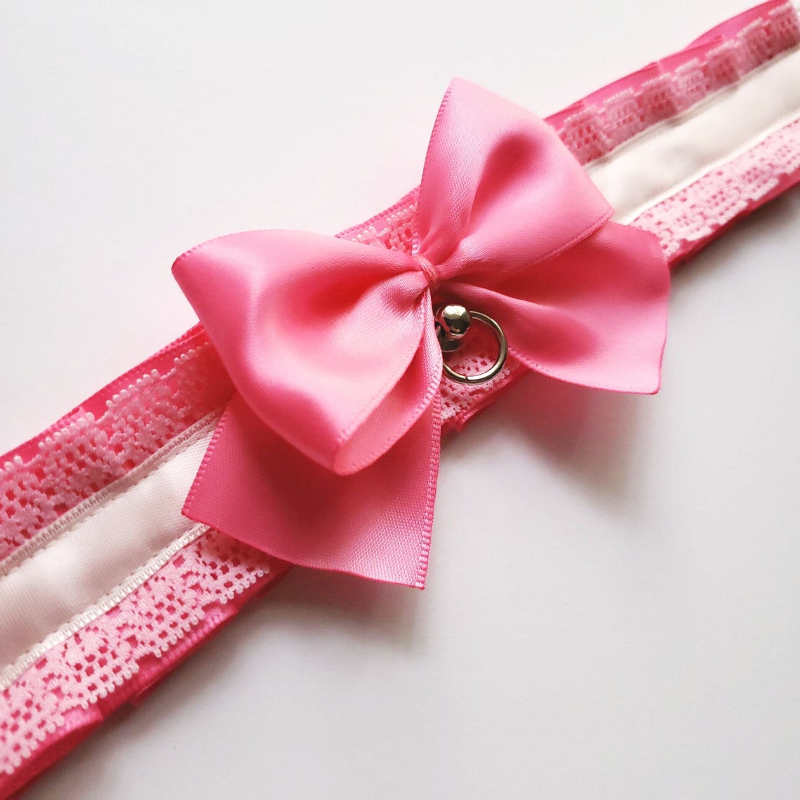 Pink DDLG Collar Kitten Play Collar Pet Play Collar Etsy
