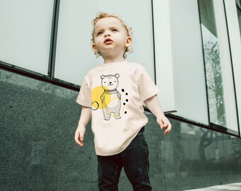 Koi Fishes-Kids Organic T-Shirt Size 74-98 Watercolor Drawing-Sustainable Baby Clothes-Gift-Birth Gift
