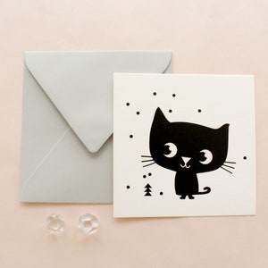 Luna die schwarze Katze, Grußkarte
