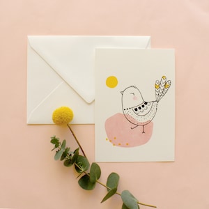Kiki le moineau | Carte de voeux carte d'anniversaire