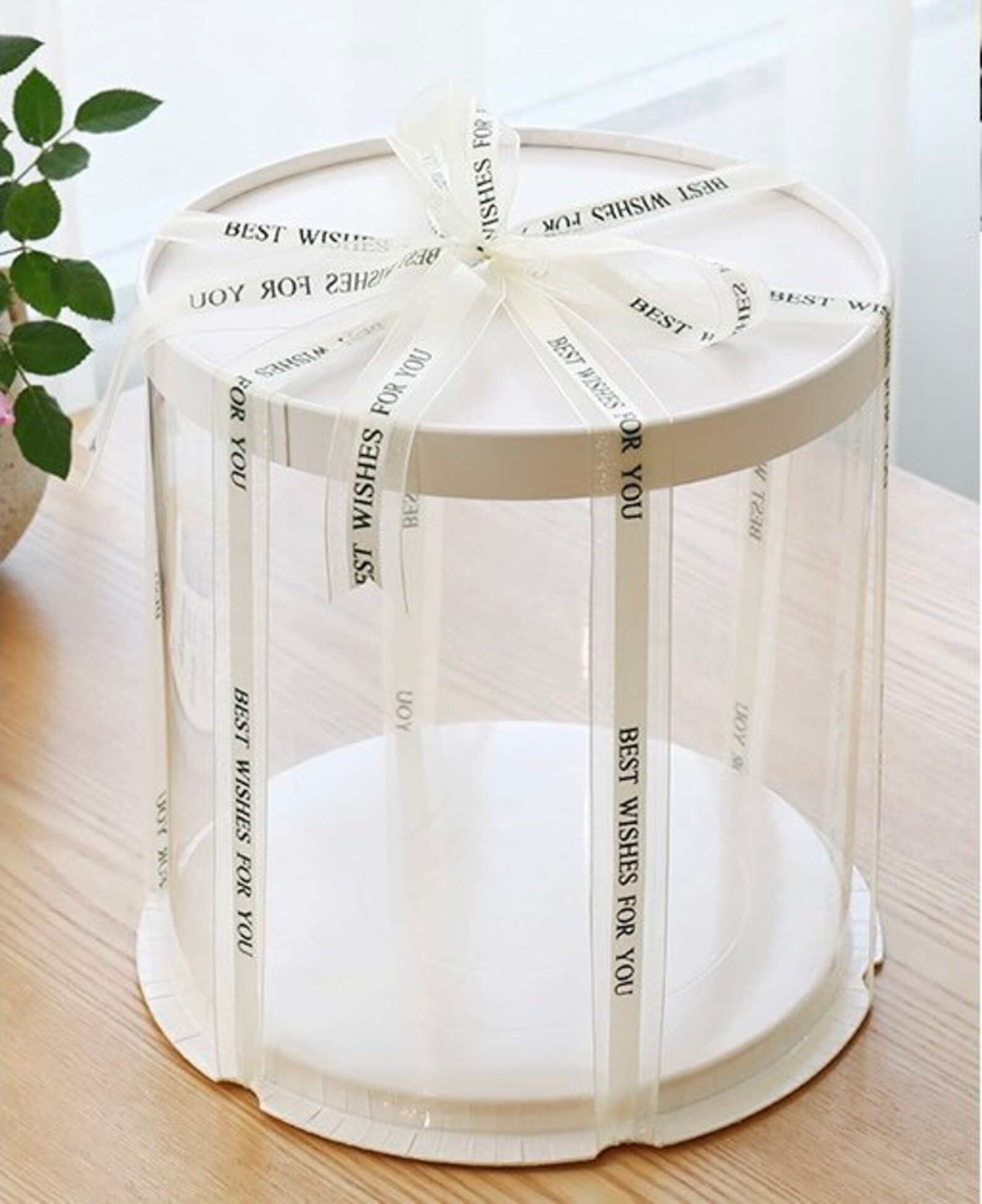 Custom Clear Box Flower Cake Gift Case Clear Cake Tall Box Etsy