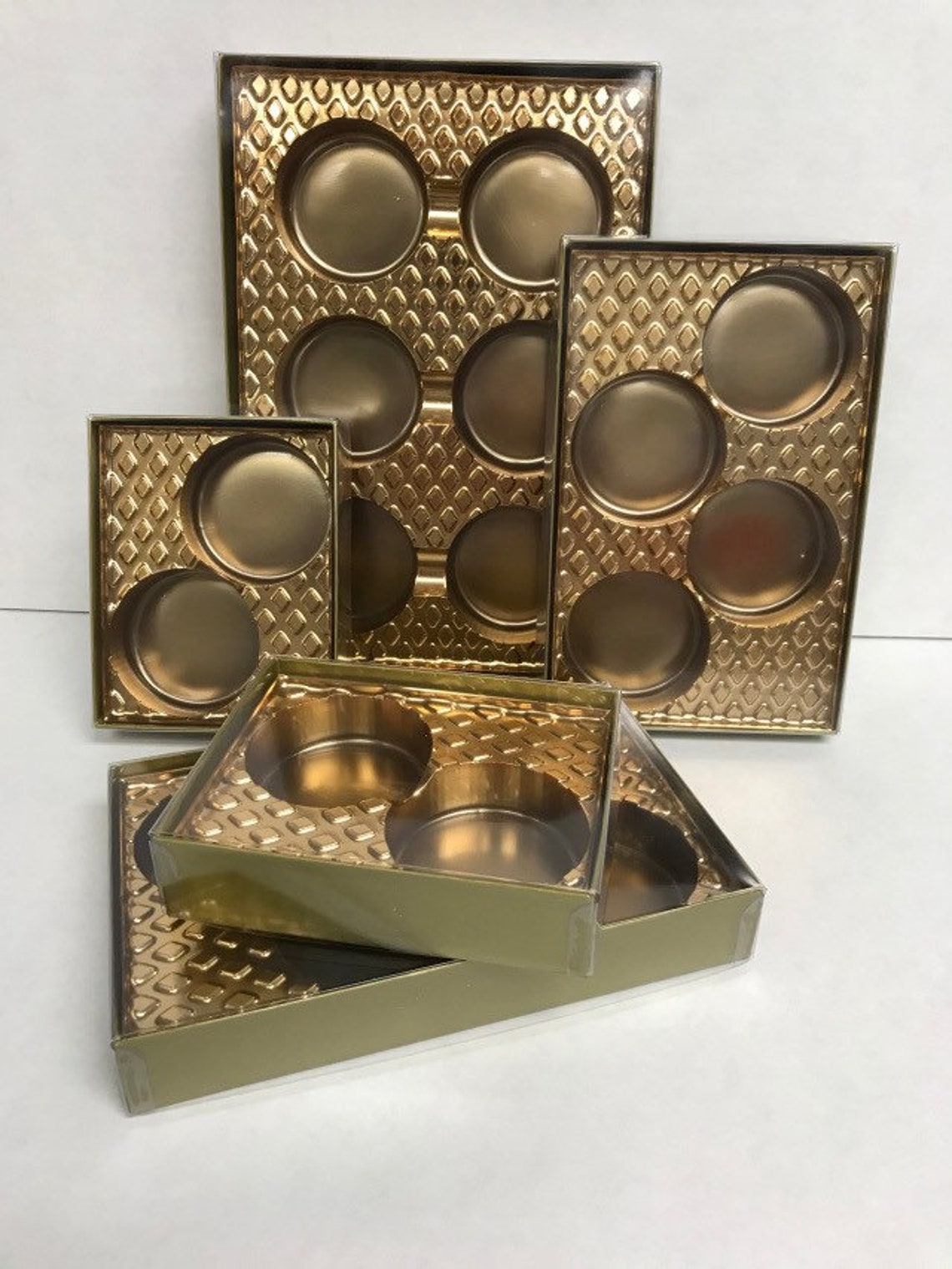 6 Count Oreo Truffle Box with Gold Insert and Clear Lid l Etsy