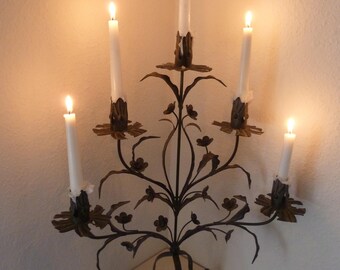 Large candle Chandelier 66 cm x 55 cm shabby French