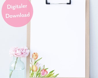 Briefpapier Tulpen als digitaler Download