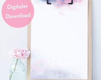 Briefpapier Galaxy als digitaler Download