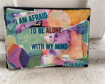 Sylvia Plath Mixed Media Collage Canvas Art