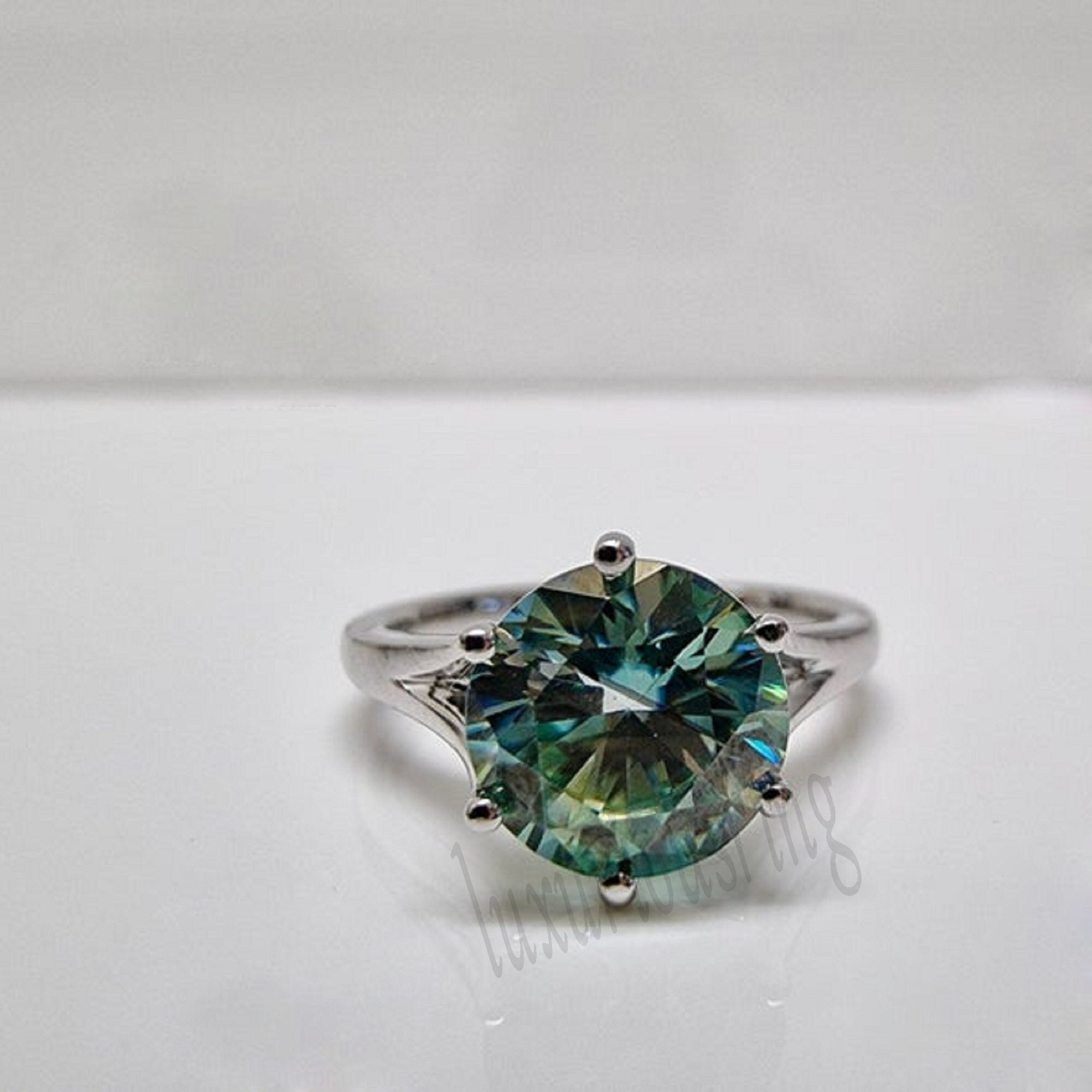 2.26Ct Princess Cut Emerald 14K Yellow Gold Over Wedding Solitaire Vintage Ring