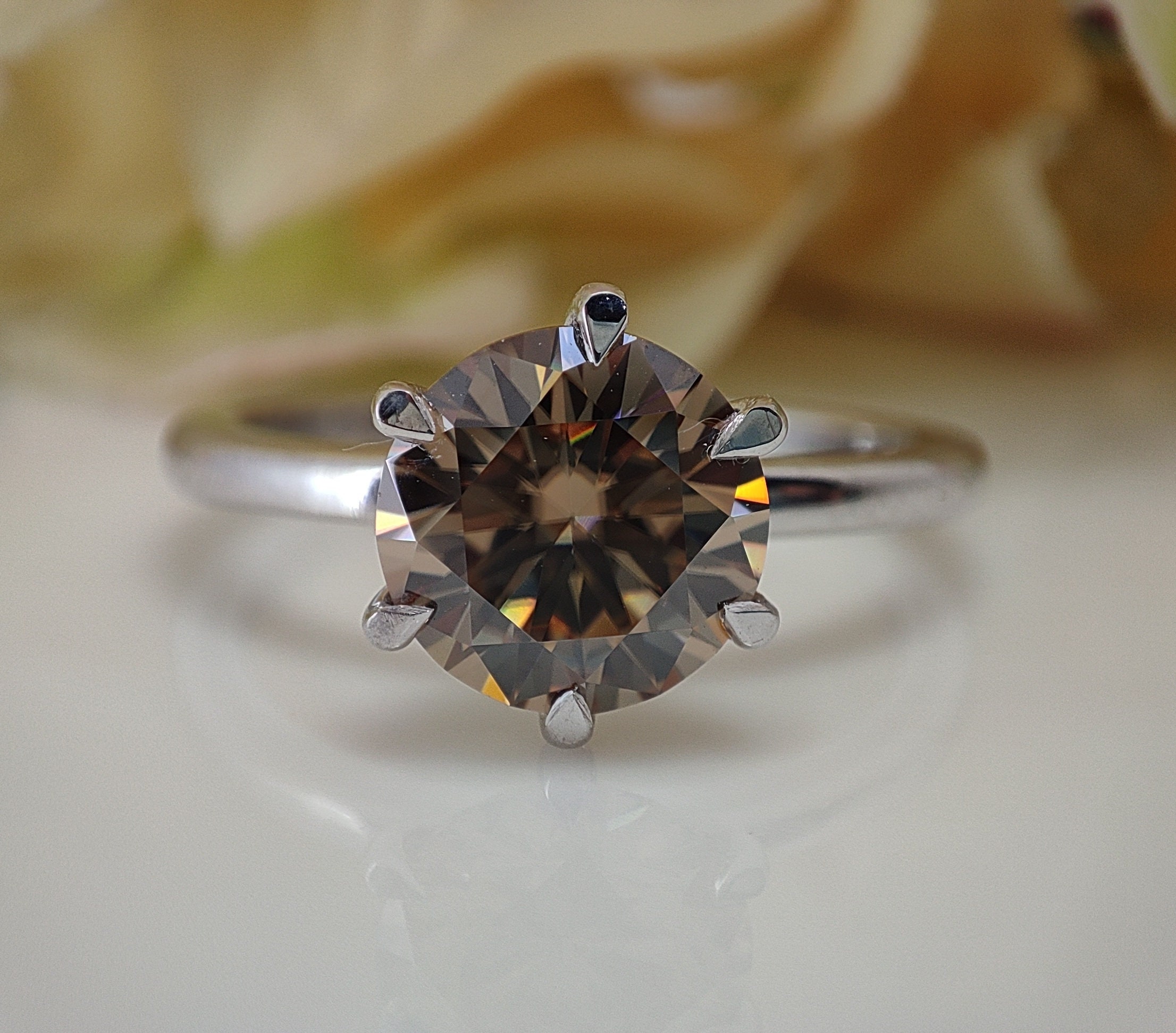 Faux chocolate diamond rings hot sale
