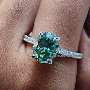 Oval Moissanite Bridal Ring, 1.5ct Diamond Bridal Ring, Rose White Gold Matching Ring, Anniversary Ring Gift, Moissanite Engagement Ring