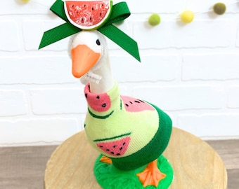 Outfit for 7" Desk Goose - Watermelon Goose Outfit - Mini Goose Clothes - Summer Fruit Goose Dress Up Clothing - Mother's Day Gift Mom