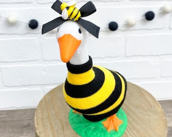 Outfit for 7" Desk Goose - Bumble Bee Mini Goose Dress - Outfit Clothes - Spring Summer Goose Dress Up Clothing - Mother's Day Gift Mom