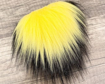 Premium Layered Bee Gnome Beard - Black & Yellow Bee Beard - Faux Fur - Handmade Gnome - Gnome Making Supplies - Gnome Supply - Gnome Beard